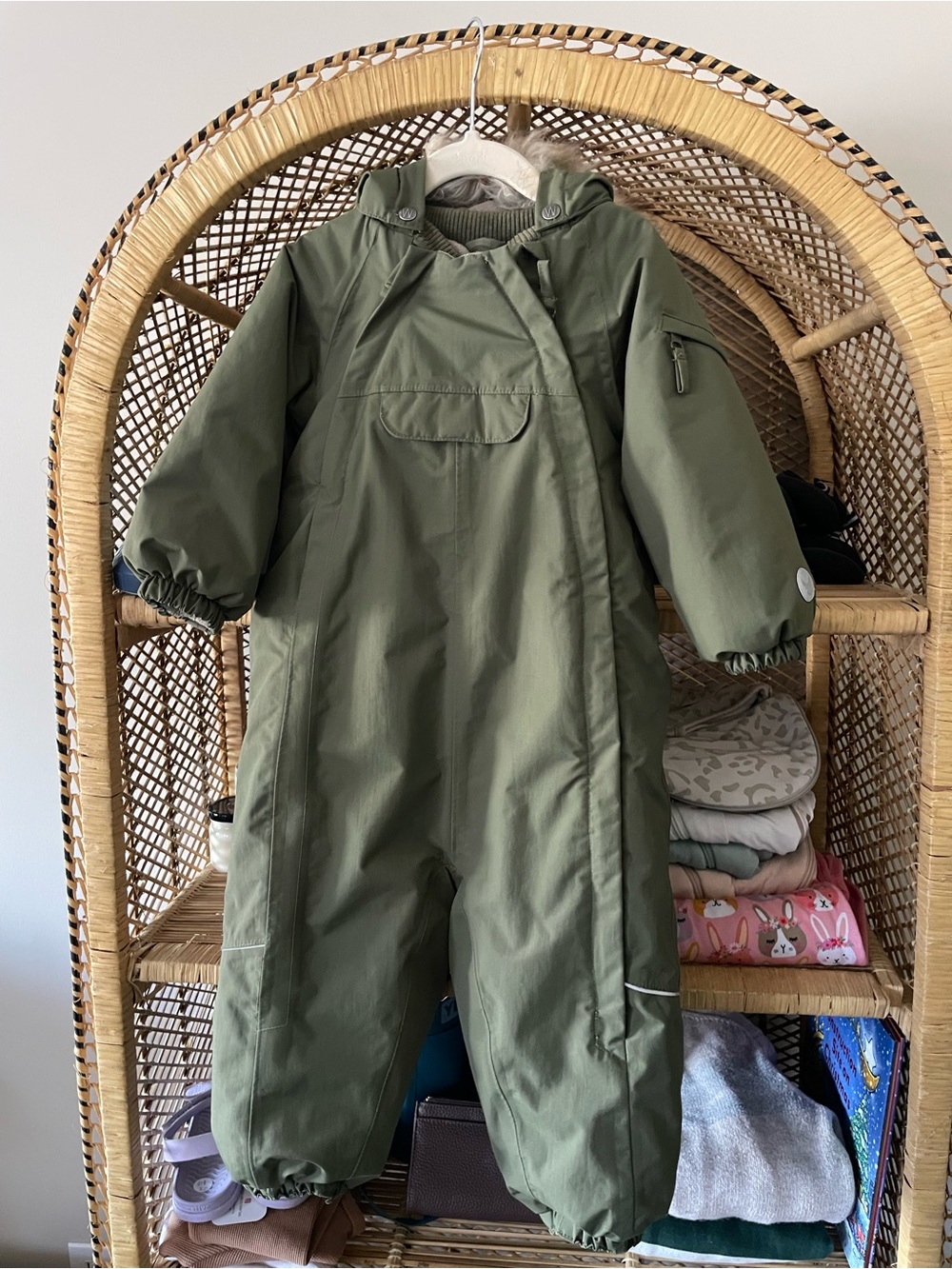Wheat Brand toddler Snowsuit Nickie - Green Insulated Winter snowsuit 18 months